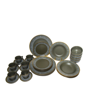 Ceramic Grey Color 22 PCS dinner set