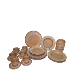 Ceramic Brown Color 22 PCS dinner set