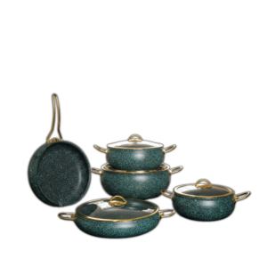 TEAL Granite Coating 5 Pieces Cookware Set 20cm/28cm  28cm 26cm frying pan