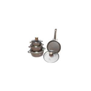 Brown Color 4 Pieces Die Cookwear Set 16cm-20cm-24cm caaserole 24cm - frying pan