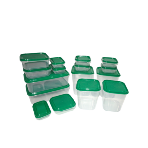 Square Containers 17 Pieces Storage Jars