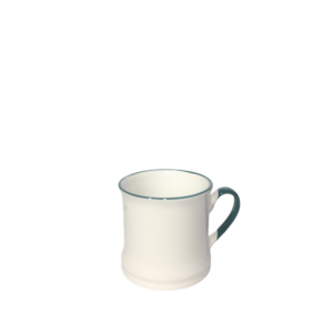White with blue rim and handle Mugs