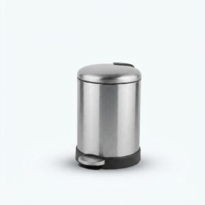 Steel with Black base Stainless Steel Dustbin 5 LTR