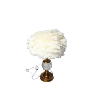 BEIGE FEATHER LAMP