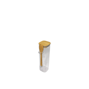 GLASS WITH WOODEN SPOON 20.3 x 6cm