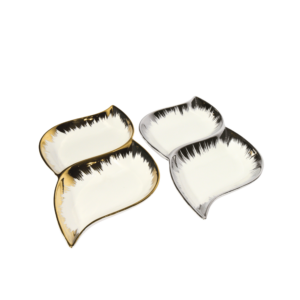 2 SECTION  DRY FRUIT PLATE SYM0002 (GOLD)