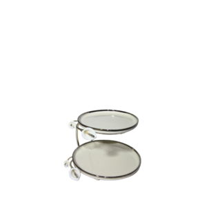 2 TIER  SWEET DISH (SILVER) WB1382
