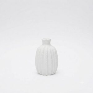 White Ceramic Vase 8 inches
