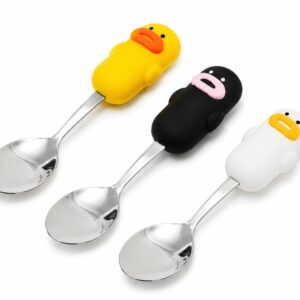 SS spoons silicone handles Stainless steel spoons silicone handles Priced for single piece