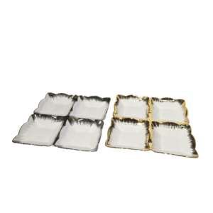 4 SECTION DRY FRUIT PLATES SYM0003 GOLD