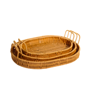 WOVEN BAMBOO BASKET  (L)