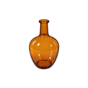 TRANSPARENT GLASS VASE BROWN
