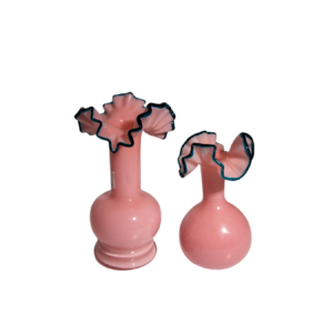 PINK VASE WITH BLUE ENDS L